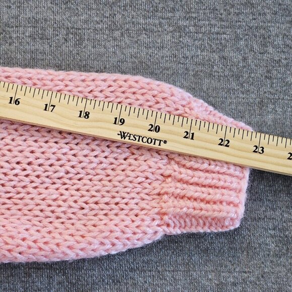 Gad-Abouts Sweater Women L Pink Gray White LS Crewneck Tribal Handknit Y2K VTG - Picture 6 of 13